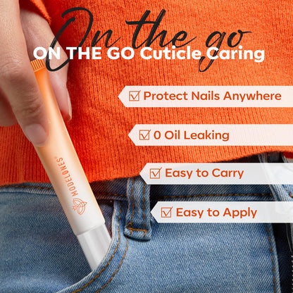 modelones Cuticle Oil Pen Rose for Growth and Strength Nail Growth Oil Cuticle Softener Quick Dry Nail Care Moisturize and Strengthen Damaged Nails 10ml 0.34Fl Oz