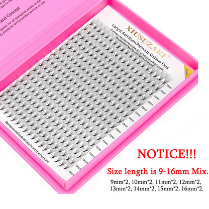 Premade Fans Eyelash Extensions 5D Volume Lash Extensions 0.07 Thickness Eyelash Extension D Curl Premade Lash Fans Mix 9-16mm Fluffy Soft Handmade Lash Fan Eyelashes(5D-0.07-D,9-16mm)