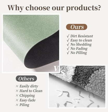 Sage Green Long Bathroom Mat Rugs 59x17 Diatomaceous Earth Bath Mat Large Quick Dry Bath Mat Non Slip Rubber Backed Super Absorbent Shower Mat, Thin Bathroom Runner Rugs Floor Mat Fit Under Door