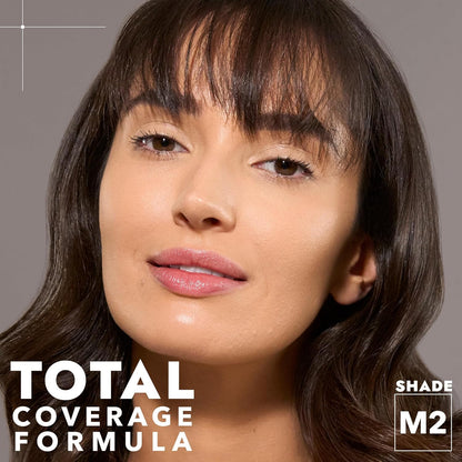 COVER FX Total Cover Cream Foundation - Shade M2 - Buildable Coverage - Natural Finish - Oil-Free - Sweat-Proof