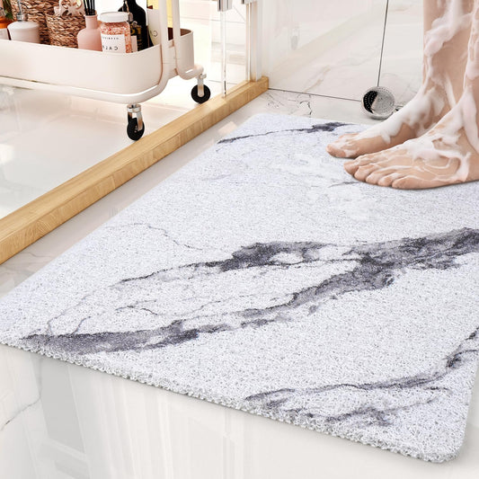 Non-Slip Bathtub Mat, 17x 30 Inch, Shower Mats for Bath Tub, PVC Loofah Bathroom Mats for Wet Areas, Quick Drying