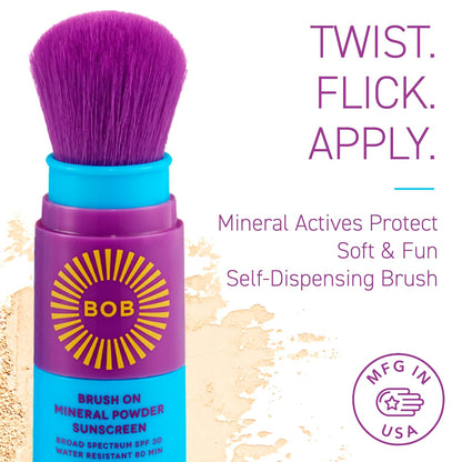 BOB KIDS Duo Pack SPF Sun Protection, SPF 30 Mineral Powder Sunscreen & SPF 40 Kids Sun Protection Balm, Broad Spectrum, Fragrance Free, Water Resistant