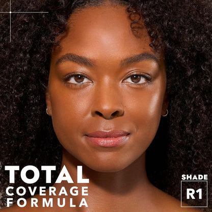 COVER FX Total Cover Cream Foundation - Shade R1 - Buildable Coverage - Natural Finish - Oil-Free - Sweat-Proof