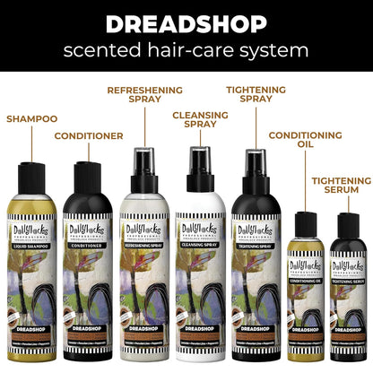 Dollylocks Refreshening Spray - Dreadshop - Plant Based Loc Hair Care Products, Residue-free and Sulfate-free Loc and Scalp Refreshing Spray for Dreadlocks, 8oz