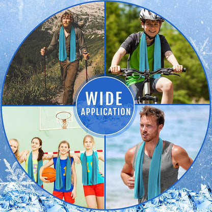 Hosuly 30 Pack Cooling Towels, 40"x12" Ice Breathable Soft Chilly Sweat Rag Microfiber Workout Rags for Gym Cooling Towels for Neck and Face for Yoga Golf Sport Running