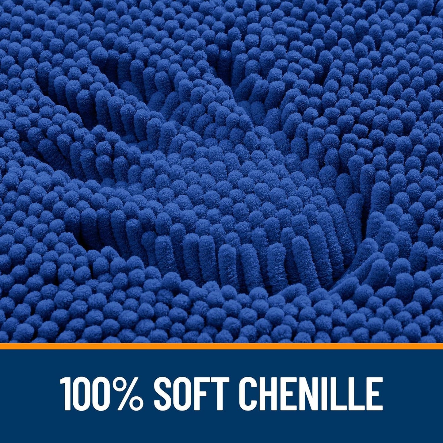 OLANLY Bathroom Rugs 30x20, Extra Soft Absorbent Chenille Bath Rugs, Rubber Backing Quick Dry, Machine Washable Bath Mats for Bathroom Floor, Tub and Shower, Home Decor Accessories, Royal Blue