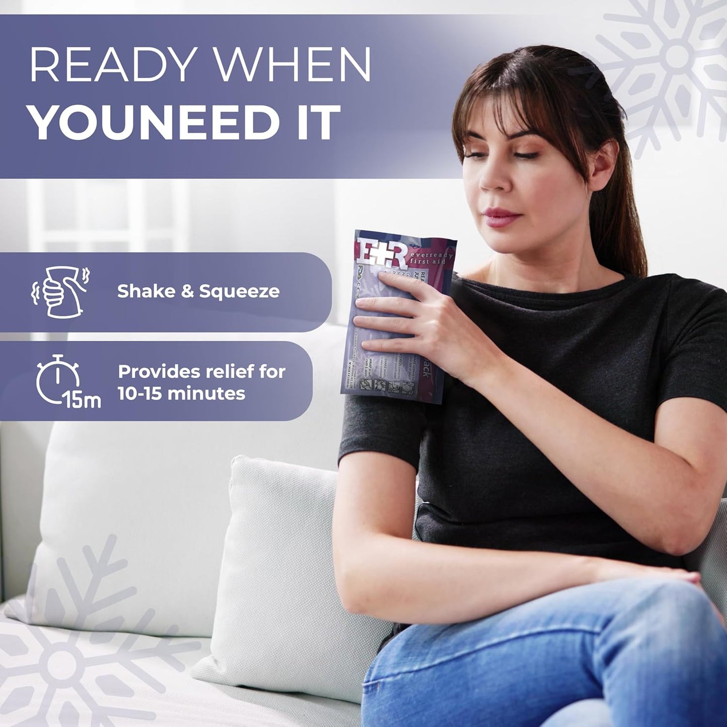 Ever Ready First Aid Disposable Cold Compress – Instant Ice Pack for Injuries, Swelling & Pain Relief – 4.5" x 7" – FSA/HSA Eligible – 3 Pack