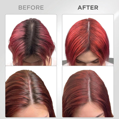 THICK FIBER Root Touch Up and Hairline Concealer for Thinning Hair Women - Water & Sweat Resistant Hair Loss Powder Set, Includes Brush (Red Brown)