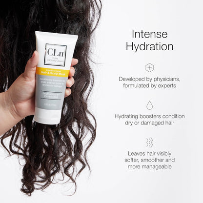 CLn® Hair & Scalp Mask Conditioner - Deep Conditioner for Hair & Scalp Prone to Dryness & Damage, Paraben-Free & Dye-Free, Scented by Eucalyptus, 6 fl. oz.