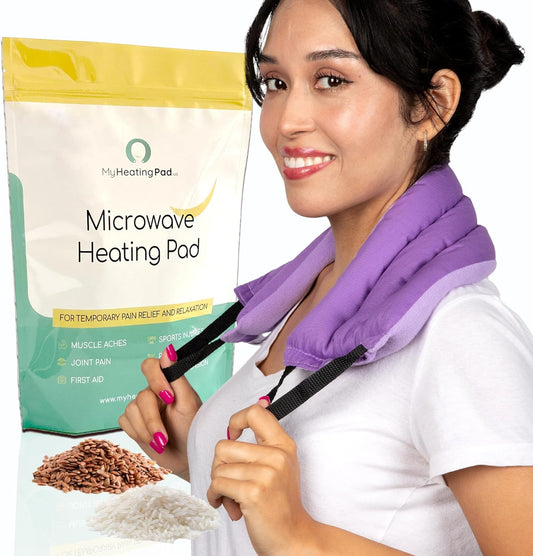 Microwavable Heating Pads for Lower Back, Neck, and Shoulder Pain Relief - Moist Microwave Heating Pad for Muscles and Joints - Microwave Hot Pack Heat Pad for Cramps - 1 Heat Pack Purple
