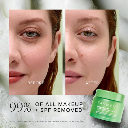 Farmacy Gentle Double Cleanse Skincare Gift Set - Fragrance-Free Gentle Creamy Face Cleanser & Makeup Remover Cleansing Balm - Melts Away Makeup & Helps Promote Healthy Skin (2 Count)