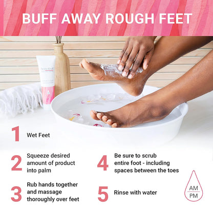 Benefeet Scrub-A-Dub Cooling Foot Scrub - Exfoliates + Refreshes Dry + Dull Skin, Get Smoother Skin from Heel to Toe, Made w/Vitamin E, Apple Cider Vinegar, Walnut Shell + Apricot Seed, 4 oz (1 Pack)