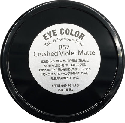Crushed Violet Matte Purple Mauve Pressed Powder Single Vegan Eyeshadow; Talc, Paraben & Cruelty Free