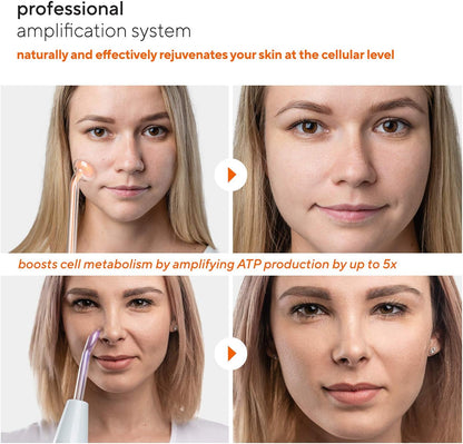 NuDerma Professional Skin Therapy Wand - Portable Skin Therapy Machine with 6 Neon & Argon Wands – Boost Your Skin – Clear Firm & Tighten