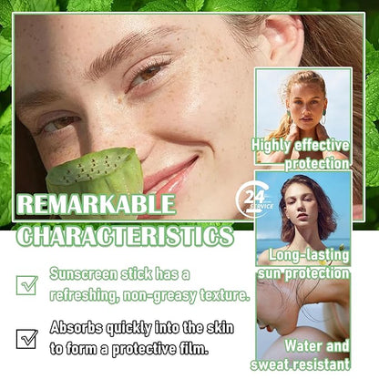 Mineral Sunscreen Stick,Hyaluronic Acid Face Sunscreen,Lightweight