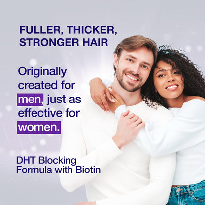 "Guyology Labs Biotin Hair Growth Serum for Men, Women & All Types of Hair - DHT Blocker & Scalp Serum - Hyaluronic Acid, Citrus - Anti Thinning Hair - Anti Hair Loss - Hair Regrowth - Made in USA"