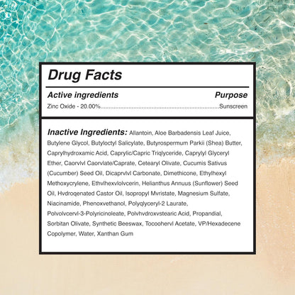 Surface Mineral Sunscreen Face Stick SPF 60, Lightweight Non-Nano Zinc Oxide Formula, Reef Friendly, Broad Spectrum UVA UVB Protection, Water Resistant Sun Care for 80 Minutes, Tinted, 0.5oz