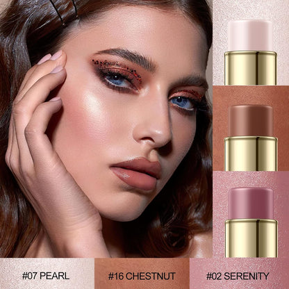 3 Pcs UNIVERSAl Contour Stick Set,Cream Blush & Highlighter Bronzer Pen,Long Lasting & Smooth Natural Face Contouring Illuminator,Professional Makeup Kit for All Skin