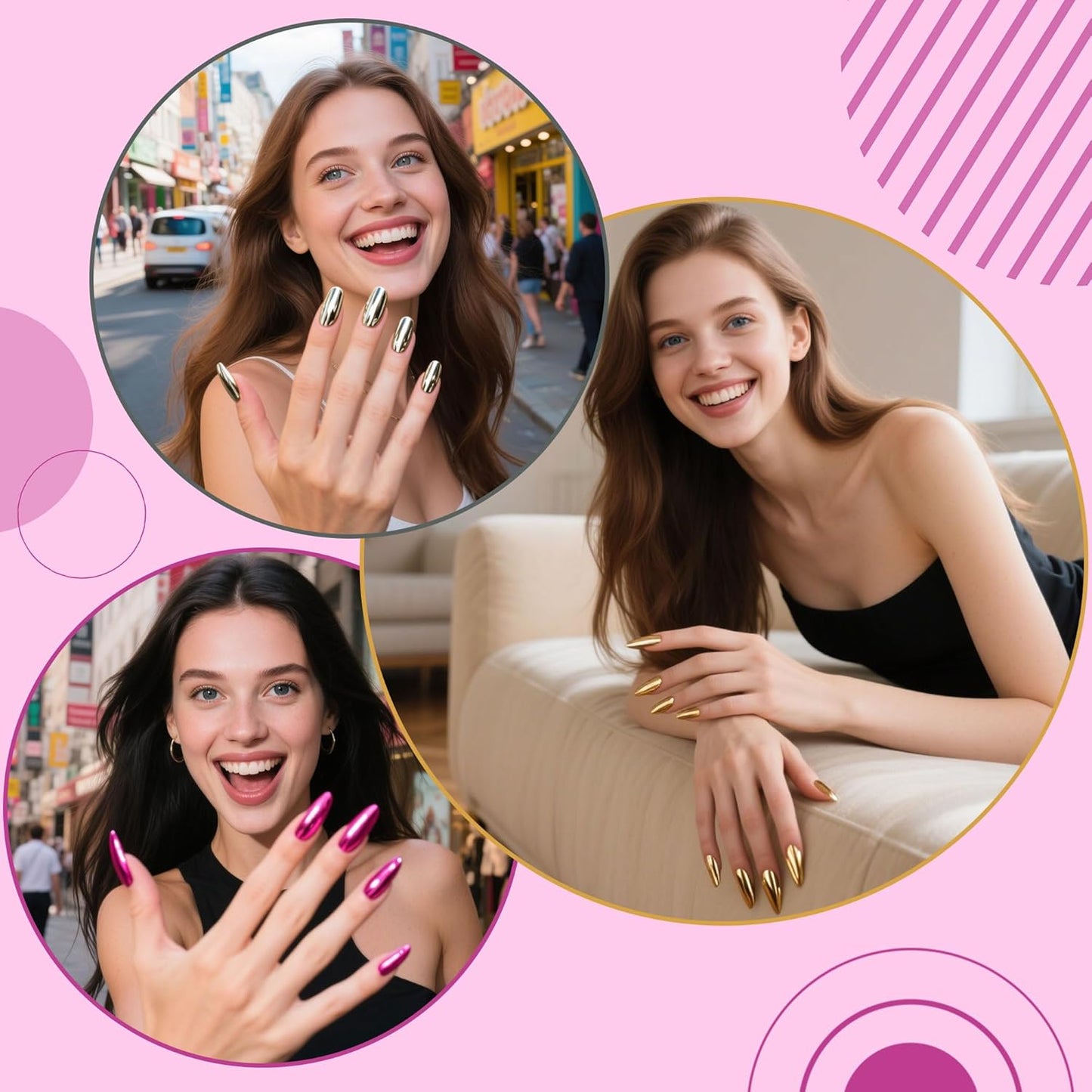 Artdone 16 Jars Chrome Nail Powder Magic White Pearl Kit Mirror Effect Silver Metallic Holographic Dip Nail Powder Decoration Iridescent Aurora Mermaid Pigment