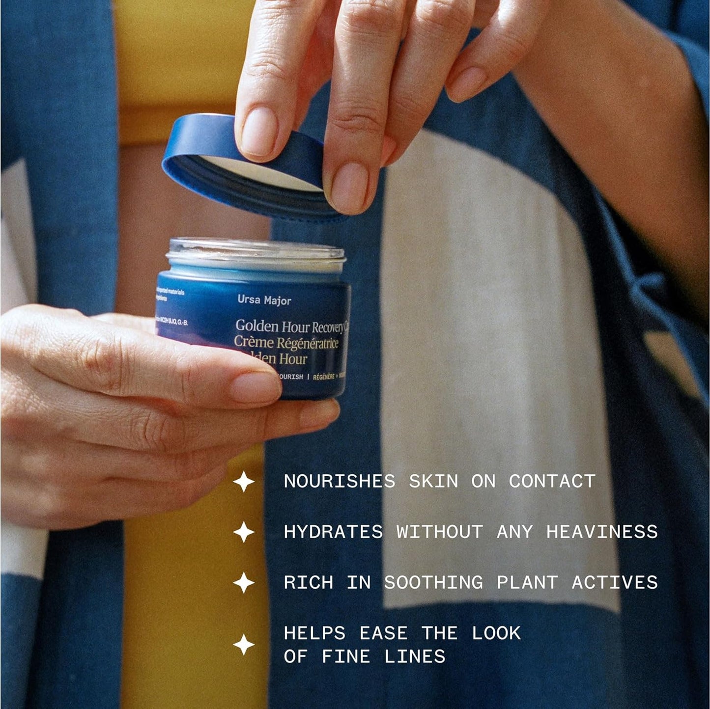 Ursa Major Golden Hour Face Moisturizer | Vegan Recovery Cream for Daily Facial Moisturizing | Repair & Hydrate | Natural Formula for All Skin Types | Cruelty Free & Non-Toxic 1.57 oz