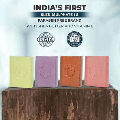 MY ACE Handmade Soap Set – 4 Bathing Bars: Tea Tree Rosemary, Patchouli, Divine Lotus & Palo Santo – SLES & Paraben-Free, Coconut Oil, Shea Butter & Vitamin E – Gentle & Moisturizing, 3.5 oz Each