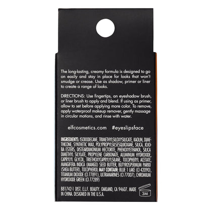 e.l.f. No Budge Cream Eyeshadow, 3-in-1 Eyeshadow, Primer & Liner With Crease-Resistant Color & Stay-Put Power, Vegan & Cruelty-Free, Golden Rays