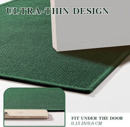 chakme Bathroom Rugs Mat 36x25, Ultra Thin Non Slip Bath Mat Large Quick Dry Absorbent Bath Mat for Bathroom Floor, (Green, 36"x25")