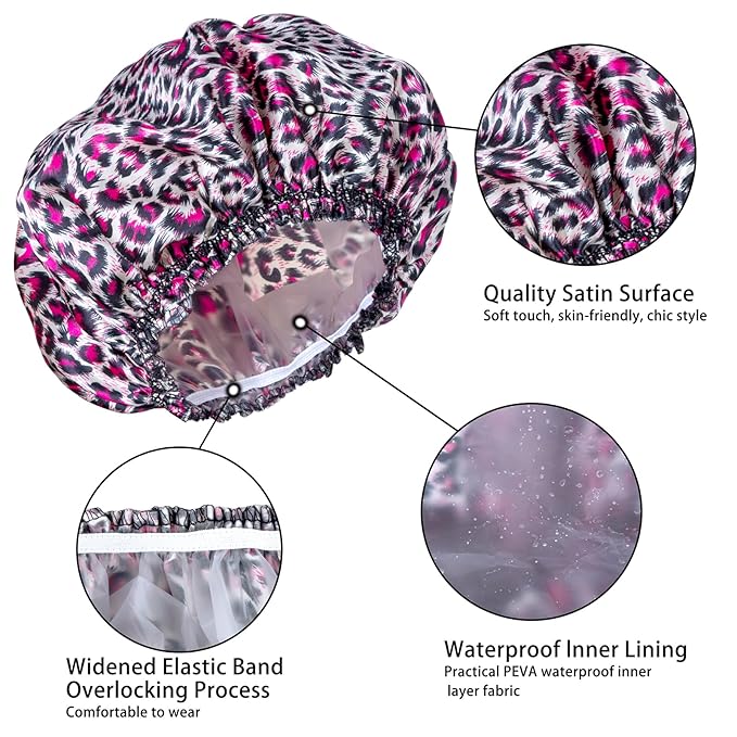 4 pcs shower caps for