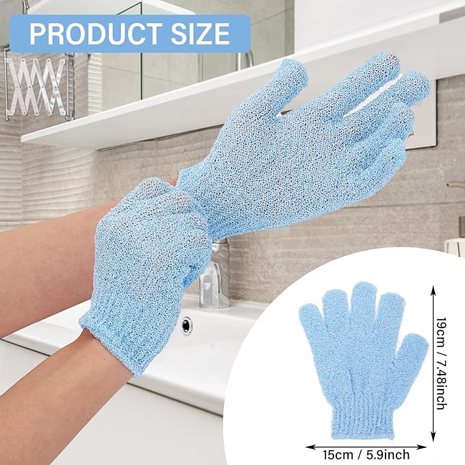 Molain 3 pairs exfoliating gloves