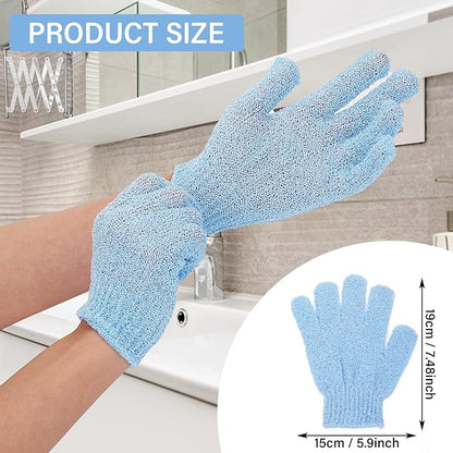 Molain 3 pairs exfoliating gloves