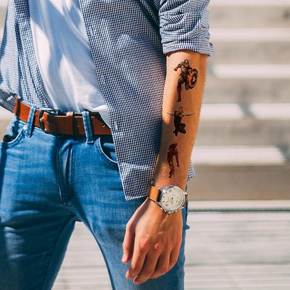8 sheets superhero temporary tattoos