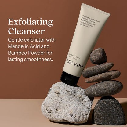 Face & Body Exfoliating Cleanser, John Legend Skincare, Hydrating & Moisturizing Wash, Helps Skin Irritation, with Mandelic Acid for Gentle Exfoliation, 2-Pack (6 oz each)