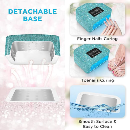 Cordless uv nail lamp, 120w