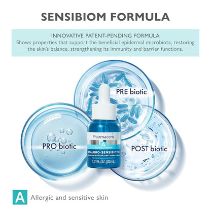 Intensive Moisturizing Serum - Instant Hydration Hyaluronic Acid, Prebiotic & Niacinamide Light Weight Moisturizer for Glow Skin, HYALURO-SENSIBIOTIC