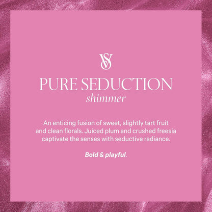 Victoria's Secret Pure Seduction Shimmer Body Spray for Women, Notes of Juiced Plum and Crushed Freesia, (8.4 oz)