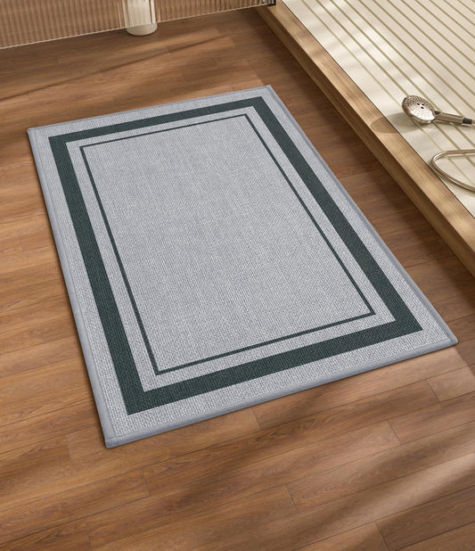 chakme Bathroom Rugs Mat 24x17, Ultra Thin Non Slip Bath Mat Small Quick Dry Absorbent Bath Mat for Bathroom, (Light Grey, 24"x17")