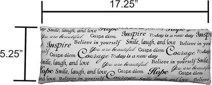 Microwavable Corn Filled Heating Pad and Cold Pack/Washable 100% Cotton Cover (Positive Thoughts, 5.25in W x 17.25in L)