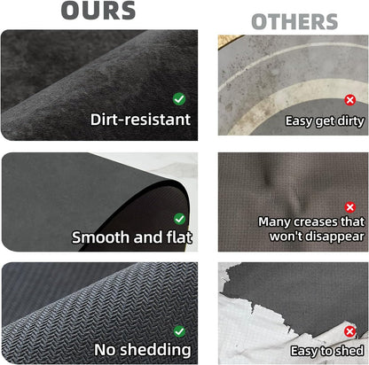 Bath Mat, Bathroom Rugs Non Slip Washable Thin Absorbent Quick Dry Bath Mat Fits Under Door Bathroom Floor Mat Perfect for Bath, Shower, or Sink 36"x60" Black