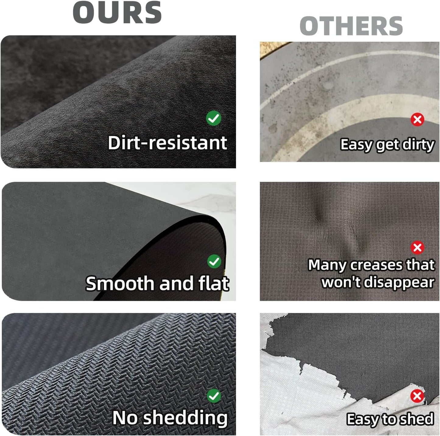 Black Bath Mat, Bathroom Rugs Non Slip Washable Thin Absorbent Quick Dry Bath Mat Fits Under Door Bathroom Floor Mat Perfect for Bath, Shower, or Sink 16"x24" Black