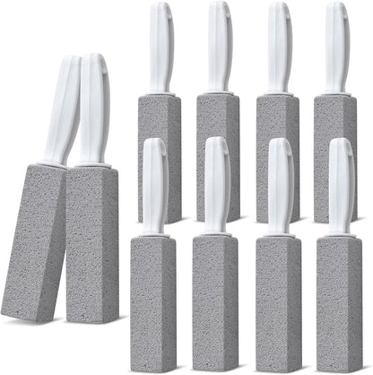 Emycool Pumice Stone Toilet Bowl Cleaner, 10 Pack Toilet Pumice Stone with Handle for Toilet Cleaning Toilet, Bathtubs, Sinks, Swimming Pools, Grills