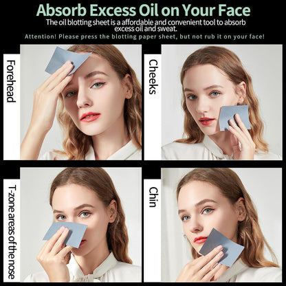 FANDAMEI 1800 Counts Oil Blotting Sheets For Face, Oil Blotting Papers For Face, Blotting Paper for Oily Skin, Oil Absorbing Sheets For Face, Oil Control Film, Oil Absorbing Tissues