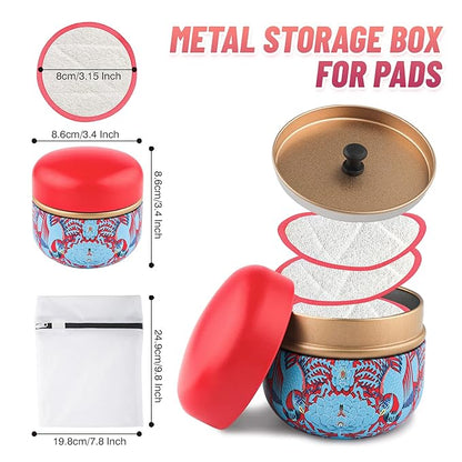 Reusable cotton rounds,14 pieces dual