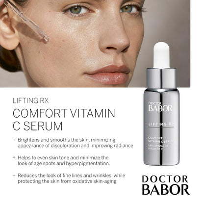 DOCTOR BABOR Lifting RX Comfort Vitamin C Serum, Infused with Hyaluronic Acid to Hydrate & Plump, Even Skin Tone, Reduces Fine Lines & Wrinkles, 20 ml