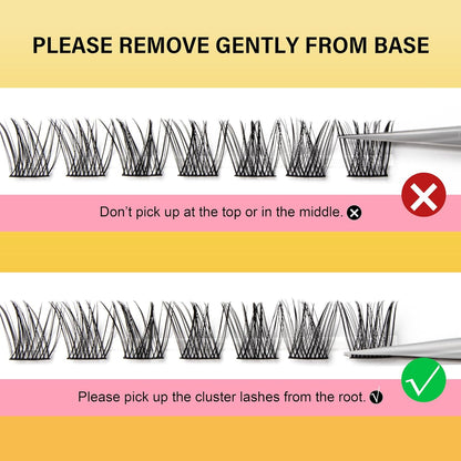 Lash Clusters 8-16mm, False Eyelashes 96pcs, Cluster Eyelash Extensions Matte Black Soft, Diy Lash Extensions D Curl Natural Lash Clusters Faux Mink Lashes Wispy（Tide,96pcs,0.07,D,8-16MIX)