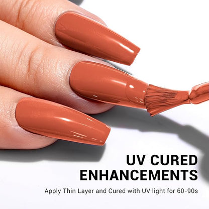 Melodysusie thick orange gel nail