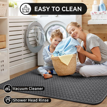 Bathroom Runner Rug Non Slip, Super Absorbent Quick Dry Long Bath Mat, Foam Weave Texture Rubber Backing Ultra Thin Bathroom Mats Fit Under Door Bathroom Floor Bathtub Shower