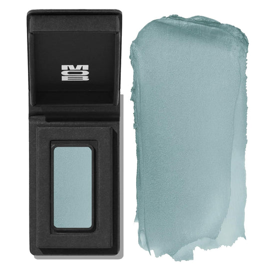 MOB Beauty Cream Clay Eyeshadow M141 – Smoky Cornflower Blue | Skincare-Infused, Vegan, Blendable Cream-to-Velvet Finish, Buildable Pigment, Clean Eyeshadow in Sustainable, Biodegradable Compact