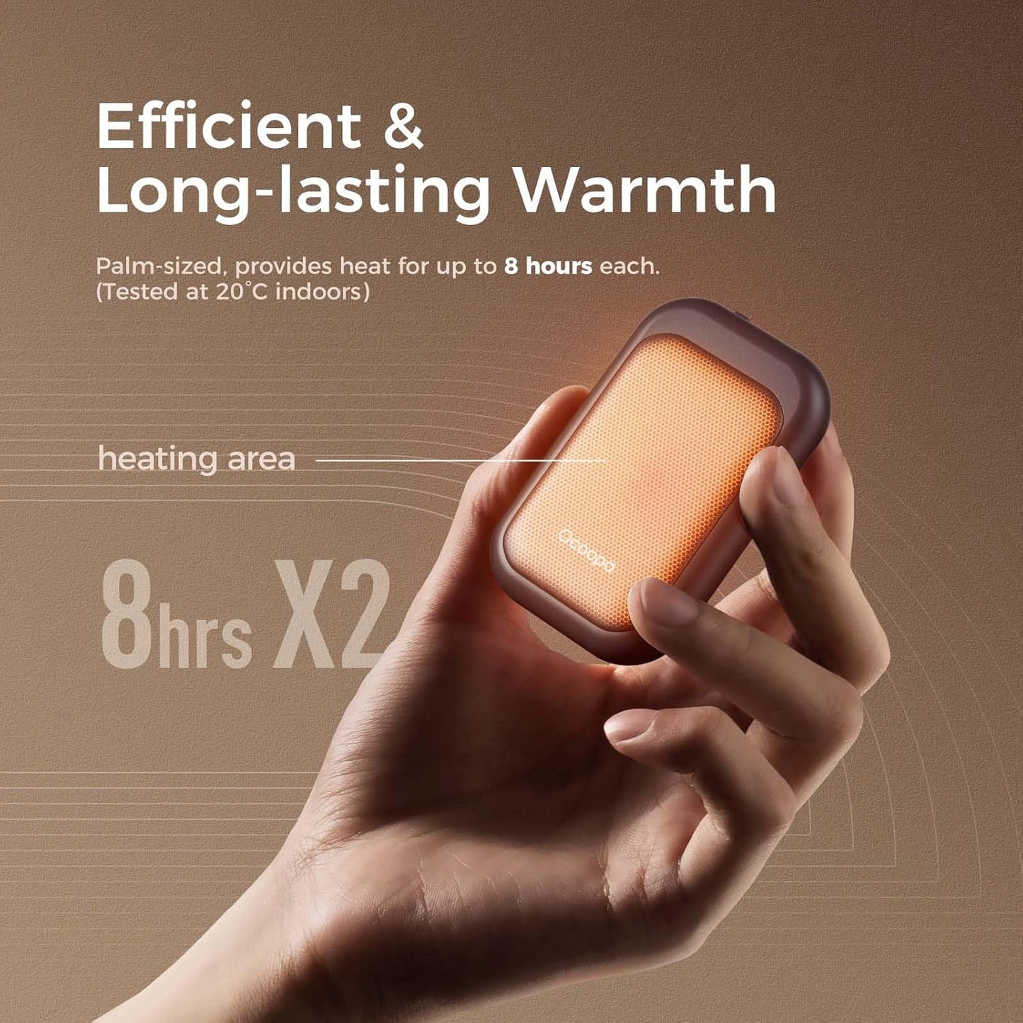 OCOOPA Magnetic Rechargeable Hand Warmers 2 Pack, Card-Style Electric AI Hand Warmers 5000mAh, Pocket Portable Hands Heater, UL Certified, for Men Women, Hunting Essentials, UT4 Young