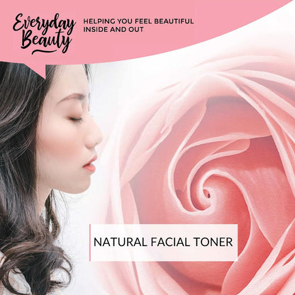 Rose Water Facial Toner - 16oz Bulk Alcohol-Free Vegan All Natural Refreshing for Face and Hair - Uplifts, Calming & Soothing for All Skin Types