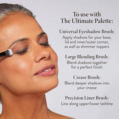 LAURA GELLER NEW YORK Shadow Skills Eyeshadow Professional Vegan Makeup Brush Set | Apply Eyeshadow & More - Pack of 4